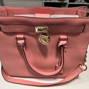 Michael Kors Blush Satchel with Gold Hardware